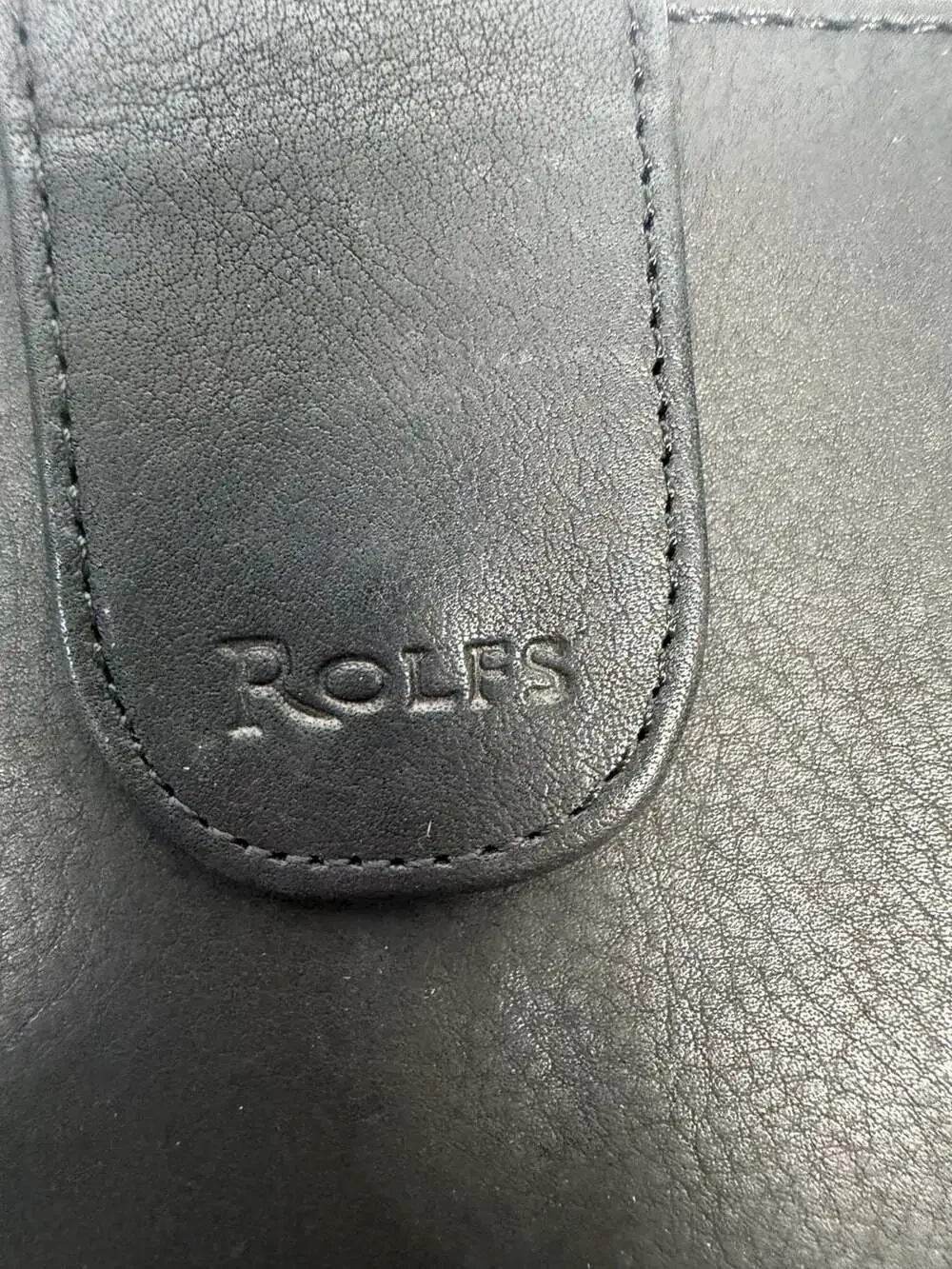Rolfs Vintage Genuine Leather Checkbook Clutch Wallet in Black